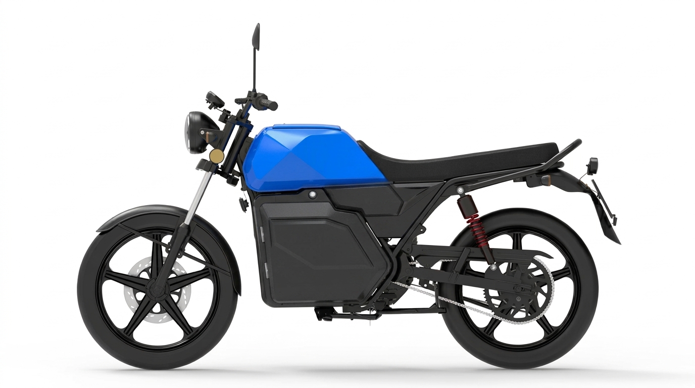 Axtro E-Moto Pulse electric motorcycle in electric blue