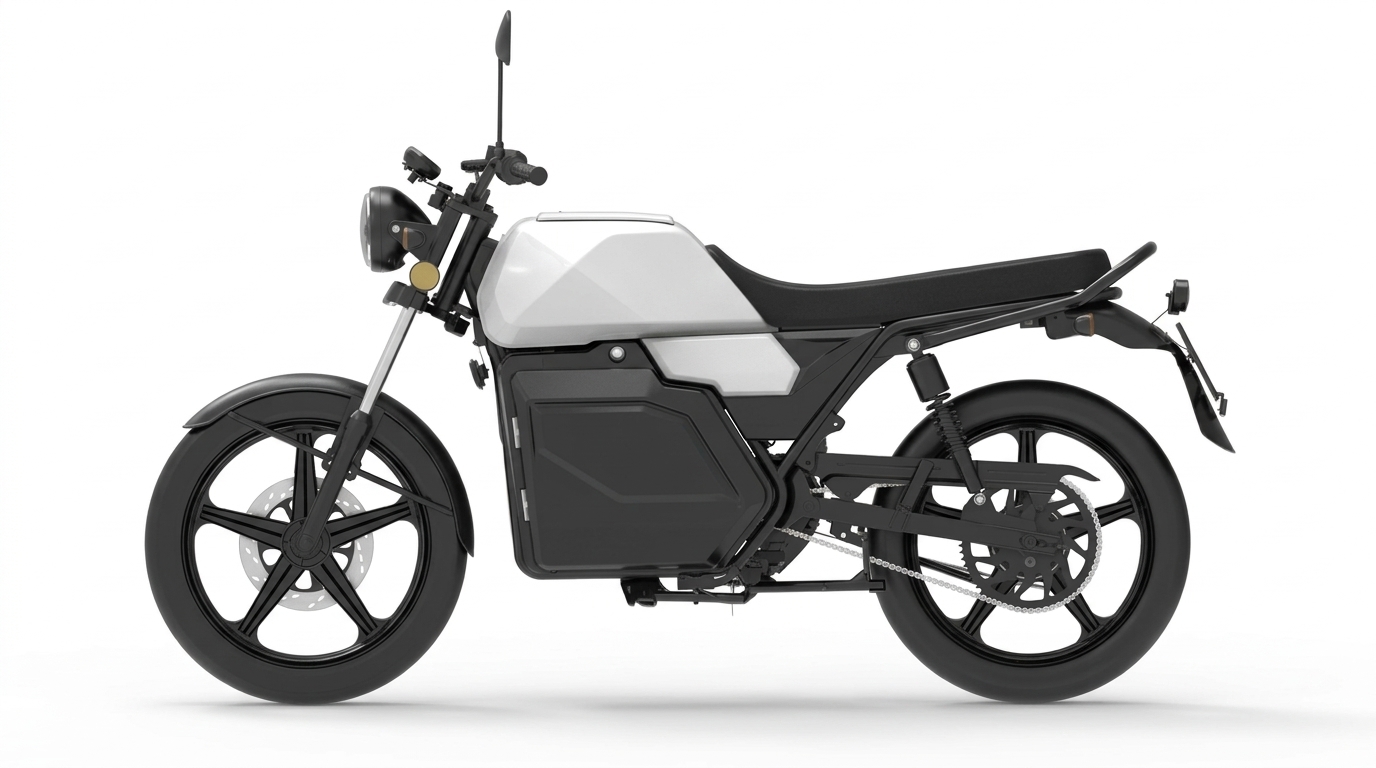 Axtro E-Moto Urban electric motorcycle in glacier white